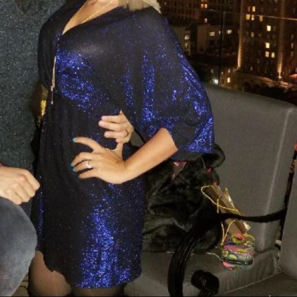 Zara Blue Shiny Dress